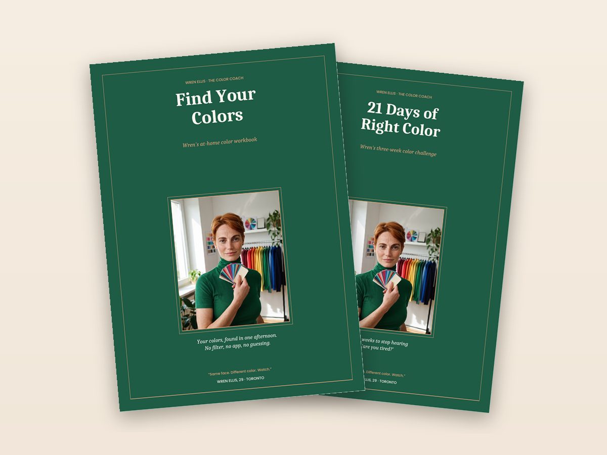 Covers of Find Your Colors and 21 Days of Right Color