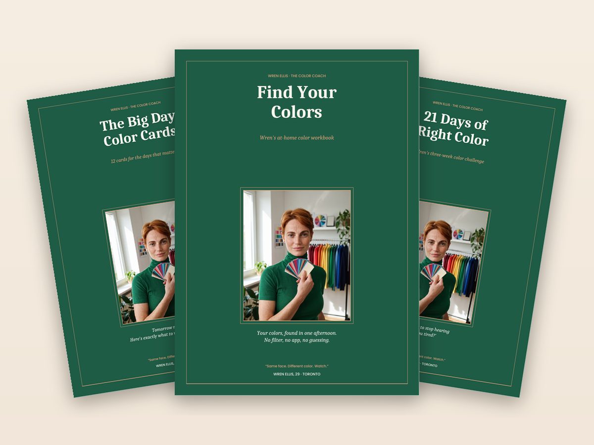 The three guide covers fanned out